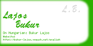 lajos bukur business card